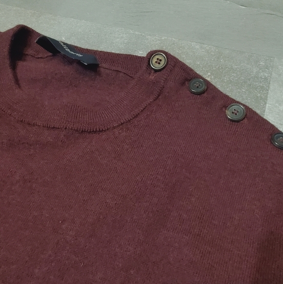 Balibaris "Sailor Marine Sweater". Burgundy. 100% merino wool. Men S. - Picture 4 of 12